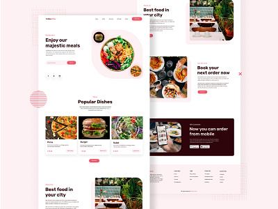 Food landing page | Fodiee.order clean design fastfood foodie landingpage minimal onepage resturant uidesign uiux website design