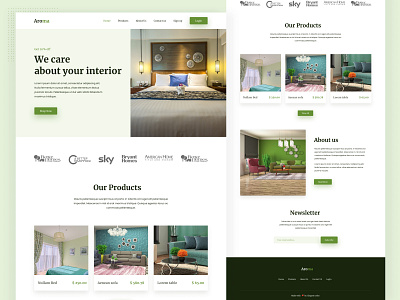 Furniture Landing page Website design