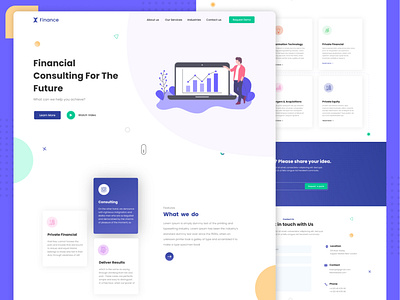 Finance Consulting website home page landing uidesign ux design webdesign