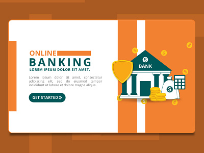 Online safe banking banner template design online shop social media templates webpages website