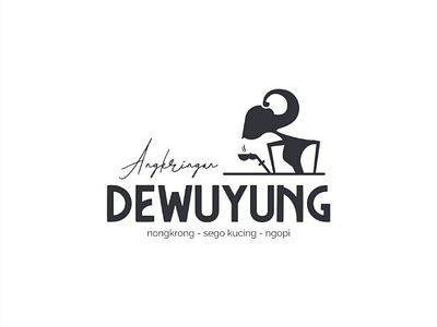 Angkringan Dewuyung angkringan flat logo minimalist simple white