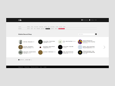 Misbits Record Shop ecommerce minimalism music shop vinyl web design