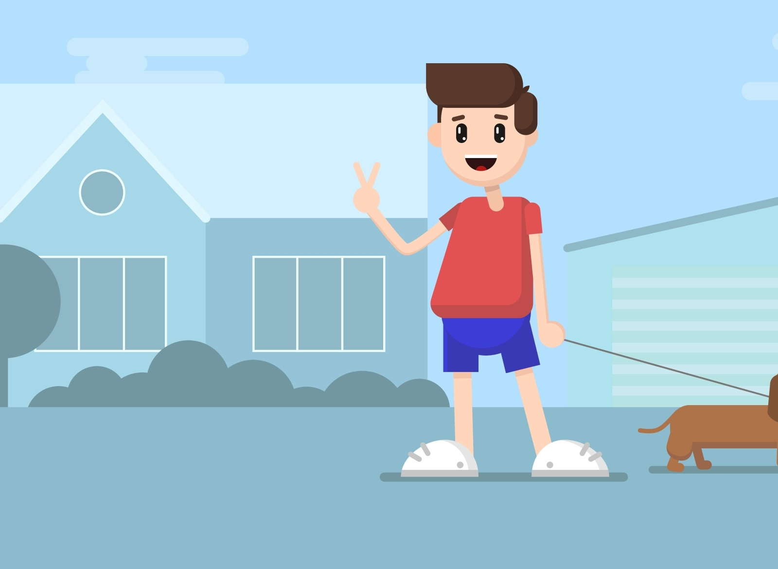 Boy and dog by Kirill Biryuchev on Dribbble