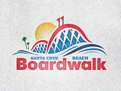 Santa Cruz Beach Boardwalk Redesign big dipper boardwalk logo redesign rollercoaster santa cruz theme park type
