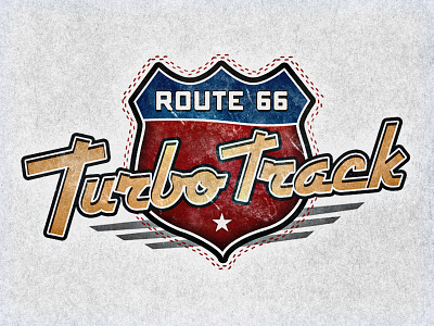 Disneyland's Turbo Track carsland disney game logo typography