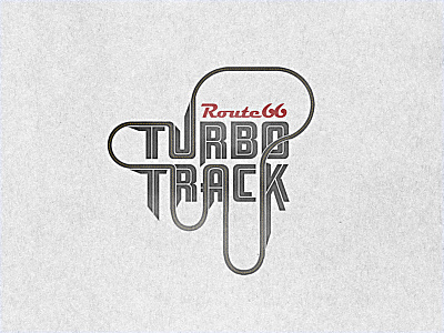 Turbo Track cars game logo racetrack track typography video