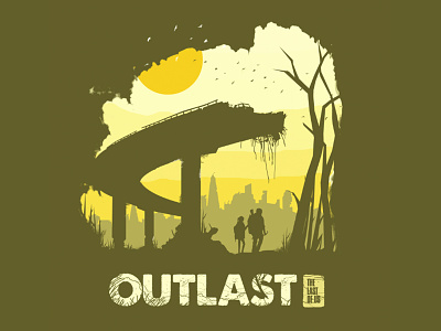 Outlast. The Last of Us. dog fanart illustrator naughty naughty dog the last of us photoshop poster t shirt the last of us tshirt vector
