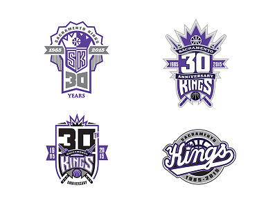 Sacramento Kings 30th Anniversary Logos