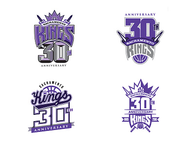 Kings 30th Anniversary Logos 30th anniversary basketball kings logo nba sacramento sports