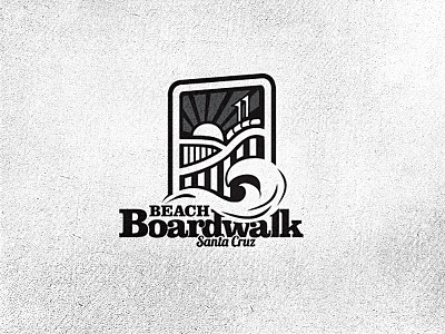 Beach Boardwalk Santa Cruz beach boardwalk logo roller coaster santa cruz sunset theme park water wave