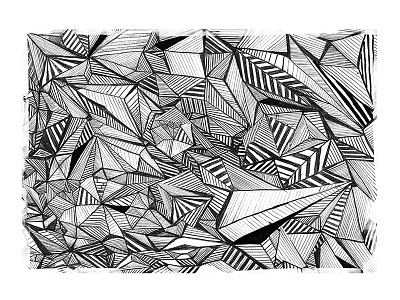 Geometric Doodle crystals doodle geometric ink stripes triangles