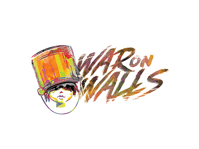 War on Walls brush bucket color david garibaldi gallery lettering logo paint typography war on walls