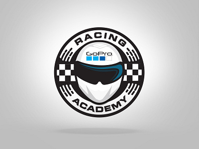 GoPro Racing Academy academy badge circle gopro helmet logo racing