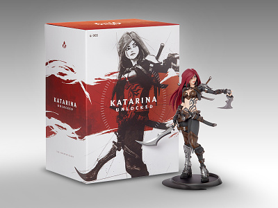 Unlocked Packaging - Katarina branding figure league of legends merch packaging riot games statue