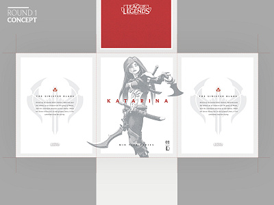 Unlocked Packaging - Early Concept concept figure katarina league of legends lol merch packaging riot games statue unlocked