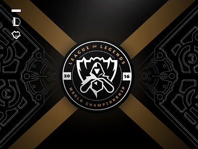 Worlds 2016 Case Study 2016 badge championship esports league of legends logo lol riot worlds