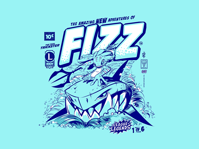 Comic Collection Tee - Fizz art comic collection cover fizz league of legends riot games shirt tee