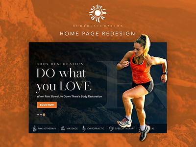 Home page design for body restoration