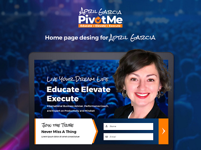 Home page design for pivot me podcasts