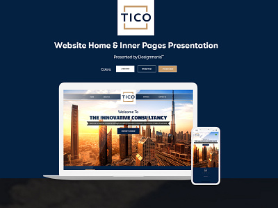 Complete non scrollic website design for business consultant