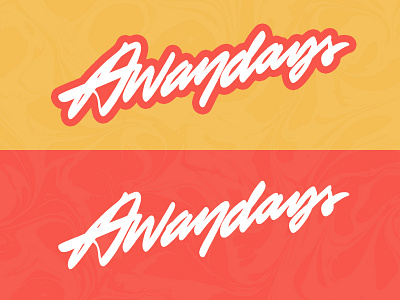 Awaydays branding custom type design freelance handlettering lettering logo logotype type typography vector