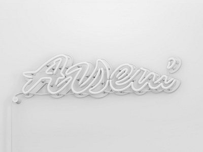 Arseni 3d branding clean design illustration lettering logo minimal render typography
