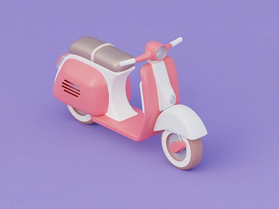 Scooter 3d 3d art blender blender3d blendercycles cinema4d design illustration isometric lambretta octane octanerender scooter