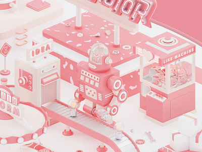 Generator detail #1 3d 3d art 3d artist 3d artwork amusement park blender3d c4d cinema4d clean colorful creative digital digital art digitalart illustration illustrator minimal octanerender park robot