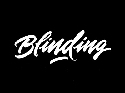 Blinding brushpen handlettering lettering logo logotype type vector