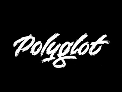 Polyglot branding brush brushpen design freelance handlettering lettering logo logotype polyglot type vector