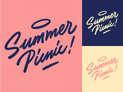 Picnic branding custom type design free hand freelance handlettering lettering logo logotype picnic summer type typo typography vector