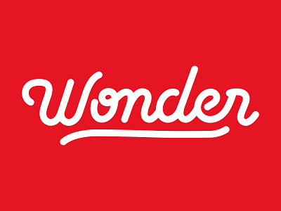 Wonder branding custom type design freelance handlettering lettering logo logotype red type typography vector wonder логотип