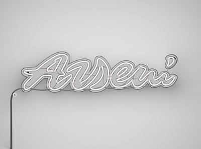 Arseni 3d branding custom type design freelance handlettering illustration lettering logo logotype neon type typography логотип