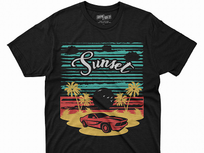 Sunset T-shirt cool design graphicdesign illustration illustration art summer collection t shirt design t shirts