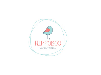 Logo Design Hippoboo baby baby clothes clothing brand clothing company creative logo fun illustraion kids art logo designs logos playfull unique logo