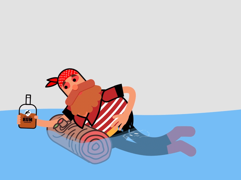 Drunk Pirate ae after effect animation drunk illustration motion pirate