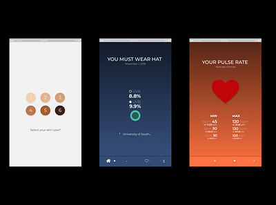 UV Monitoring App app design monitoring app ui uv monitoring uv monitoring app ux