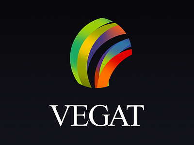 Vegat colotful logo logotype plastic