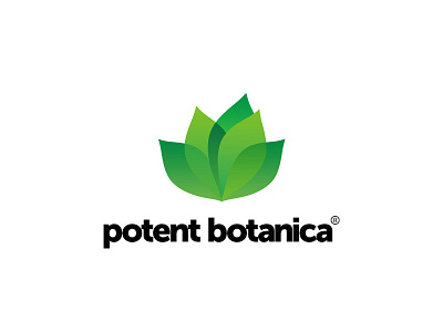 Potent botanica botanic logo plant