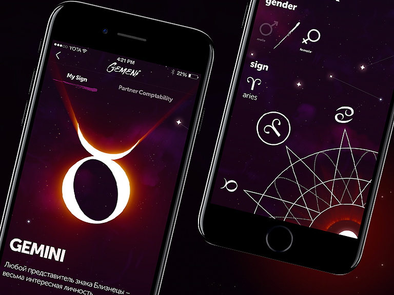 Horoscope app by Breezy ッ on Dribbble