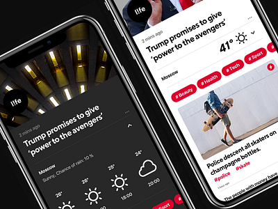 News app concept app breezy news ui