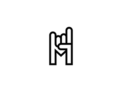 Museum of Rock and Roll brand design hand hard horns letter logo m mark museum proposal rock rock and roll sign symbol vector