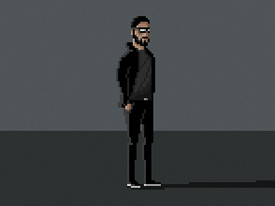 Pixelated Me 8bit character cool game grey illlustration man pixel pixel art pixelart pixelated retro