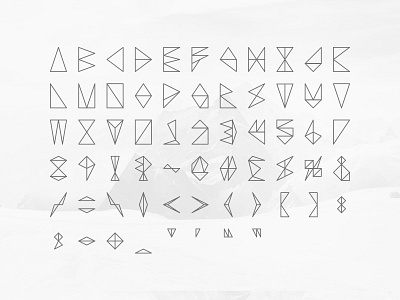Triose alien concept font futuristic grey line mountain polygon science triangle tron typography