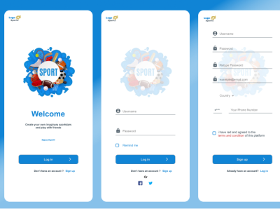 splash ,login and sign in app design iconic logo prototyping ui ux