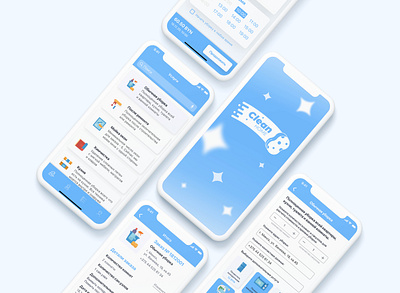 Cleaning application app design ui ux