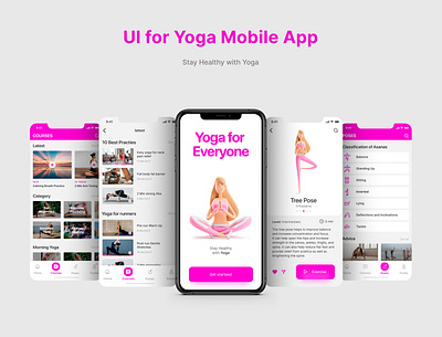 Yoga Mobile App app design ui ux