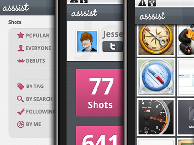 Asssist for Android android app asssist dark design dribbble ui