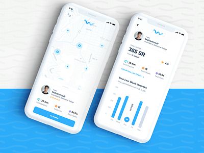 Wyt Water Delivary Driver's App agency app delivery design driver driver app illustration order orders ui ui ux ui design uidesign uiux