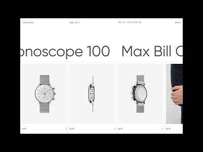 VE - Max Bill Chronoscope clean digital design editorial design hemsida interaction design typography ui ux watch webdesign